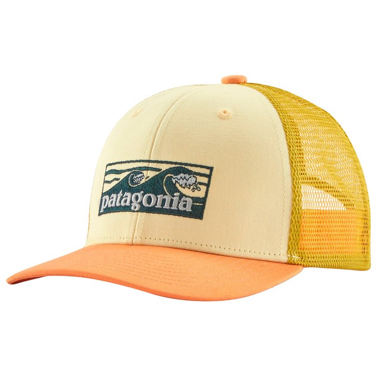 Patagonia Kid's Trucker Hat Boardshort Logo Tones Buttercup Yellow 