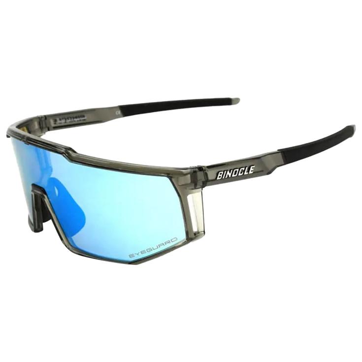 Binocle Eyewear Occhiali da sole Horizon Shiny Grey Ice Blue Mirror Polarized Presentazione