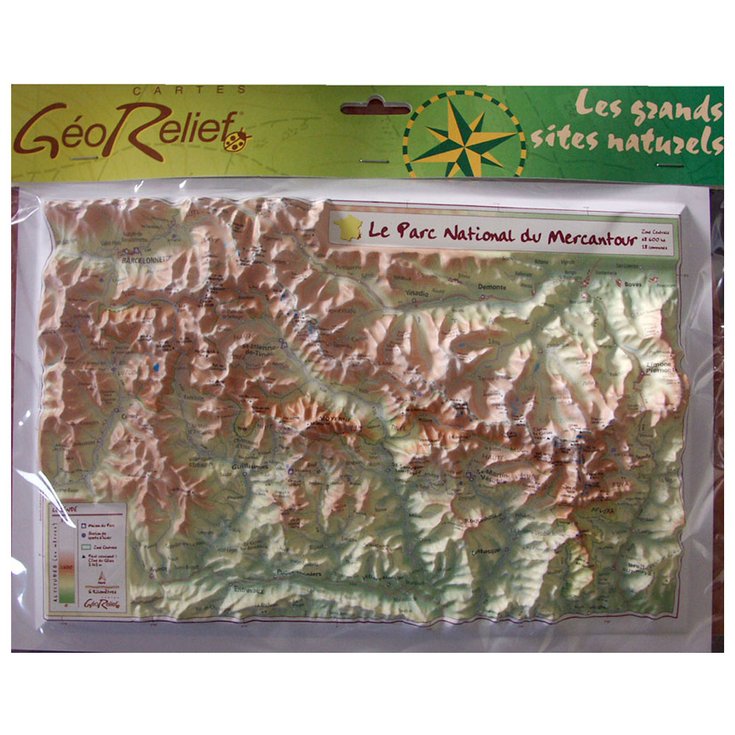Geo Relief Raised-relief map Le Parc National du Mercantour Overview