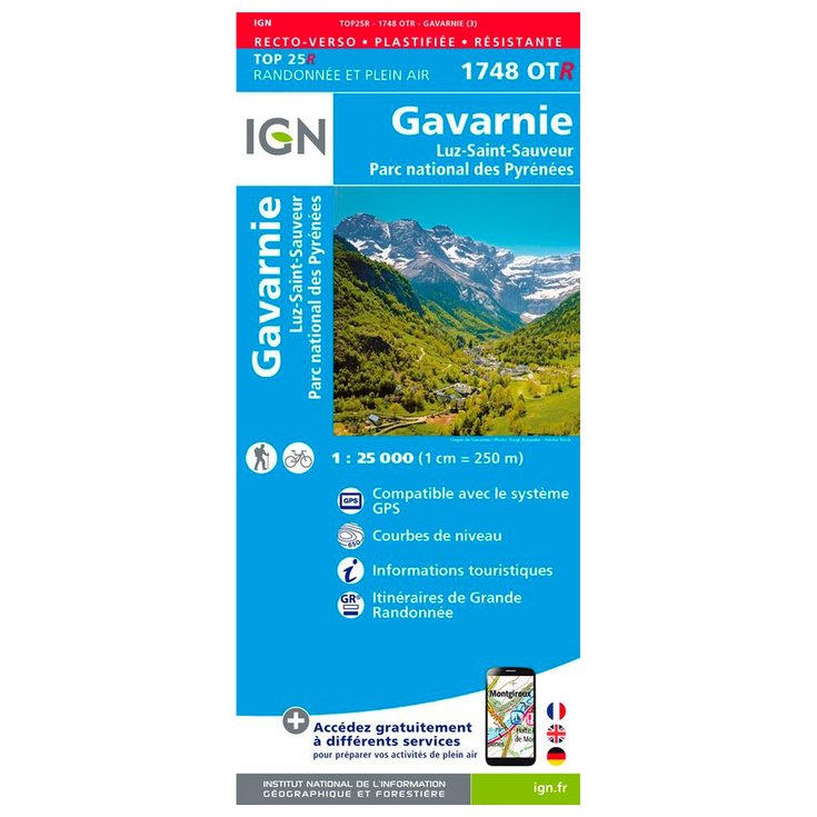 IGN Carte 1748OTR - Gavarnie Résistante Présentation