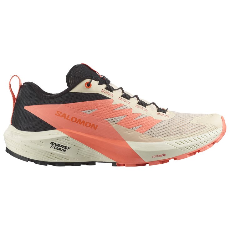 Salomon Chaussures de trail Sense Ride 5 W Tender Peach Fusion Coral Black Présentation