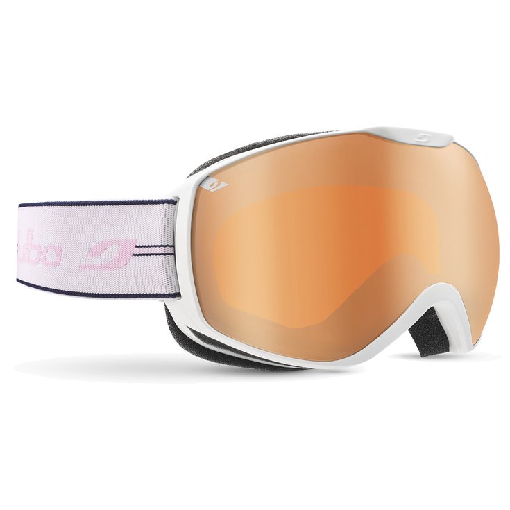 Julbo Masque de Ski Ison Blanc Orange Spectron 3 Flash Argent Présentation