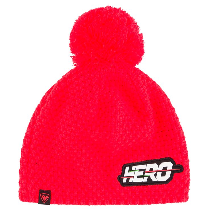 Rossignol Mütze Hero Pompon Neon Red Präsentation