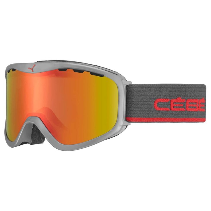Cebe Masque de Ski Ridge Otg Gun Metal Matte Pc Vario Perfo Amber Flash Red Présentation