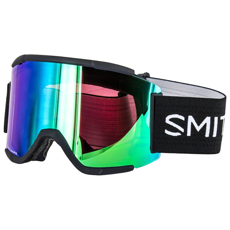 Smith Goggles Squad XL Black ChromaPop Everyday Green Mirror + Chromapop Storm Flash Rose Mirror Overview