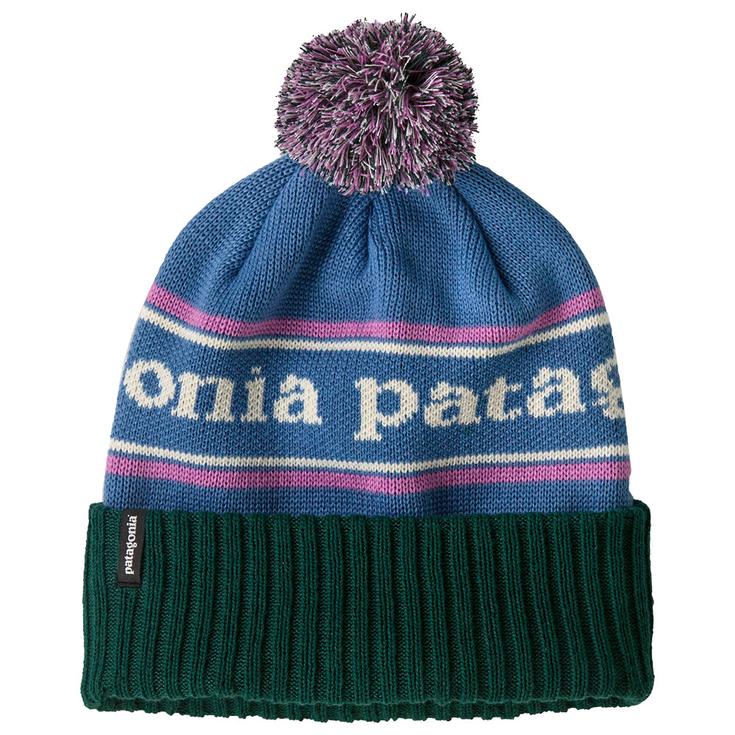 Patagonia Mutsen Powder Town Beanie Park Stripe Barnacle Blue Voorstelling