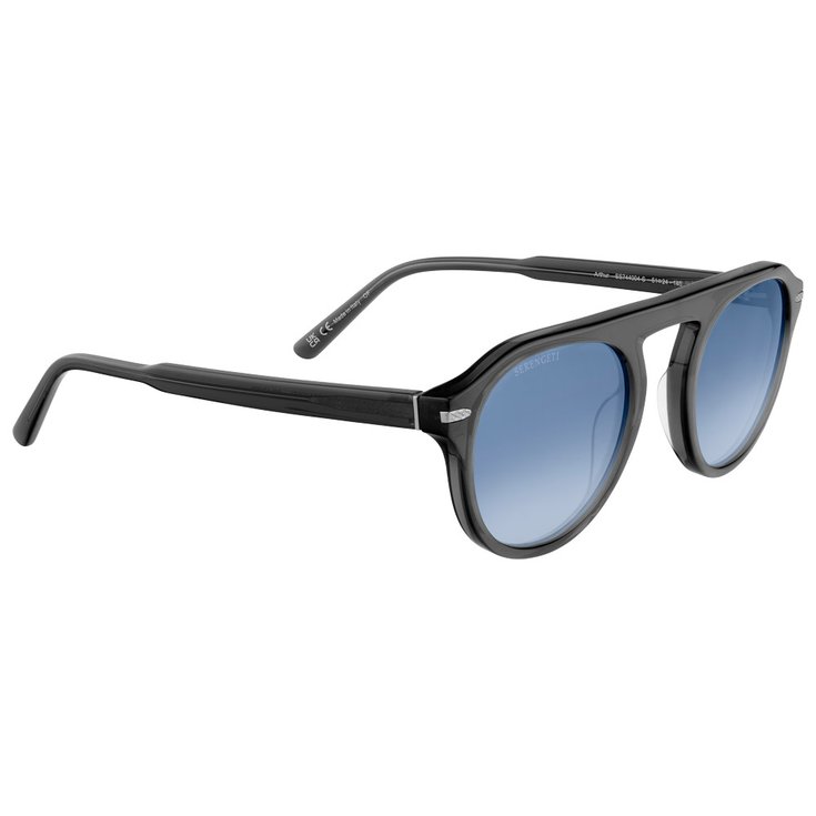 Serengeti Lunettes de soleil Arthur Shiny Transparent Grey Mineral Polarized Blue Gradient Présentation