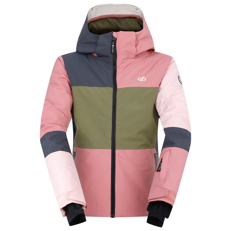 DARE2B Banded Jacket Dusty Rose Olivine Green 