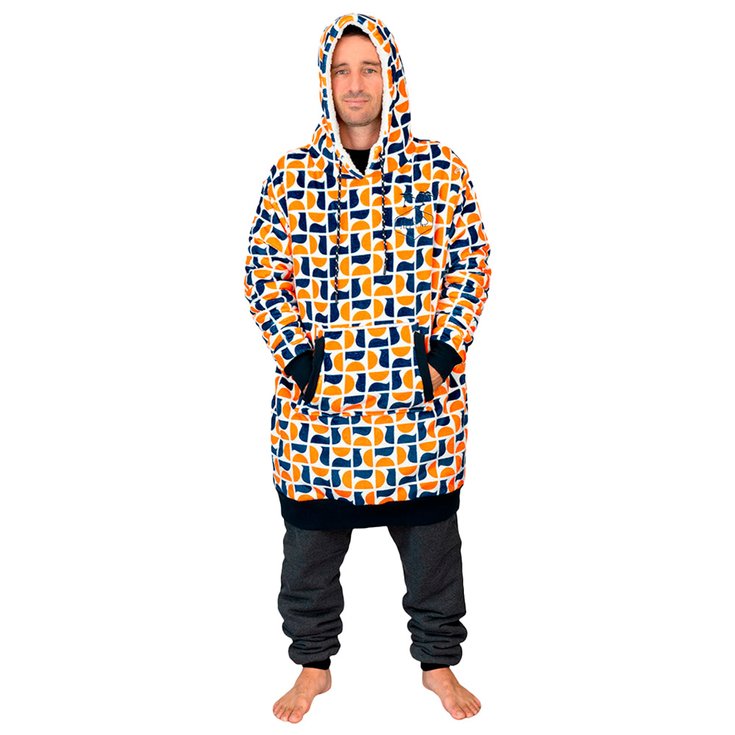 All-In Poncho Poncho Plaid Geo Retro Présentation