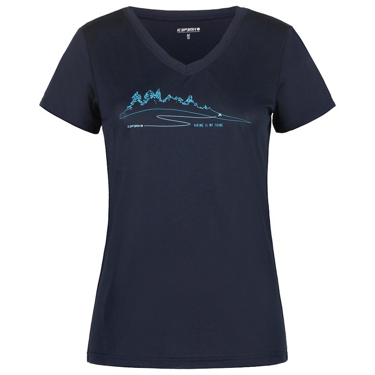 Icepeak Tee-shirt de rando Burnham Bleu Fonce Présentation