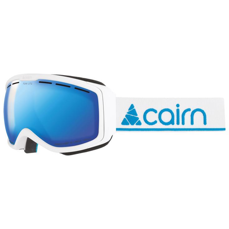 Cairn Masque de Ski Funk Mat White Blue Otg Spx 3000 Ium Présentation