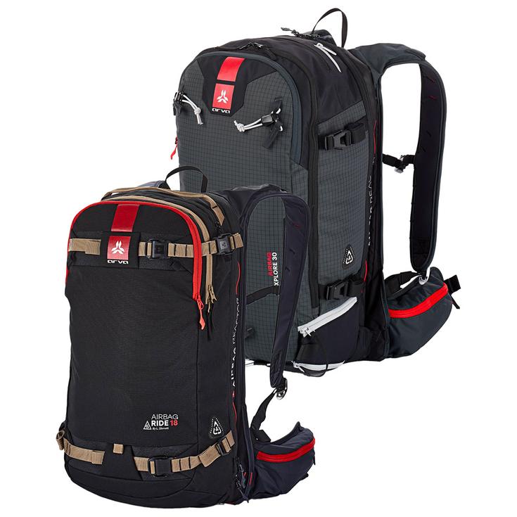 Arva Zaino anti valanga con airbag Switch Mix Bundle Ride 18 + Explore 30 Black Presentazione