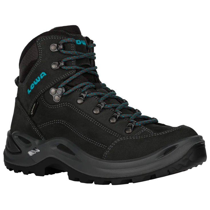 Lowa Hiking shoes Renegade Gore-Tex Mid S Asphalt Turquoise Overview