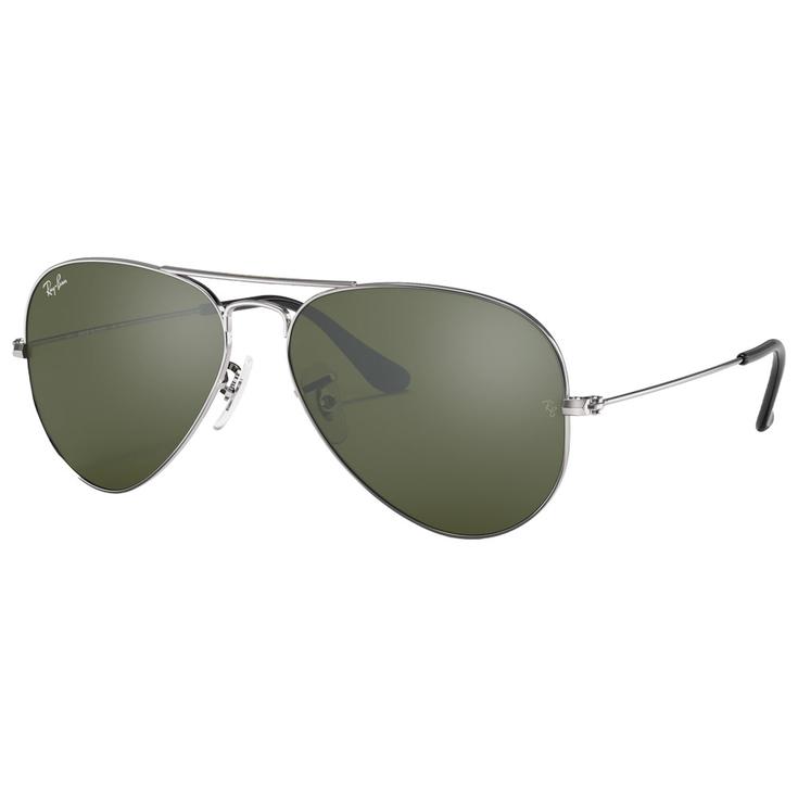 Ray Ban Zonnebrillen RB3025 Aviator Polished Silver Grey Voorstelling