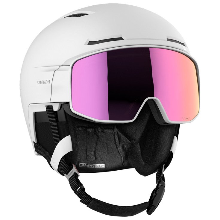 Salomon Visor Helm Driver Prime Sigma Plus White Silver Pink + Sky Blue Voorstelling