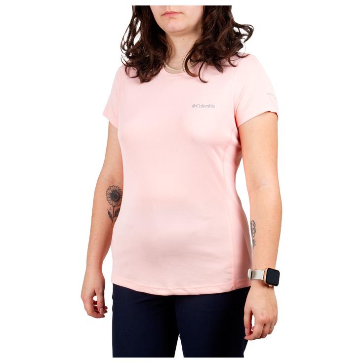 Columbia Hiking tee-shirt Zero Rules Light Short Sleeve Crew Pink Sand Overview
