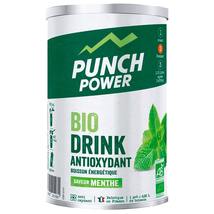 Punch Power Boisson Biodrink Antioxydant 500 g Menthe Présentation