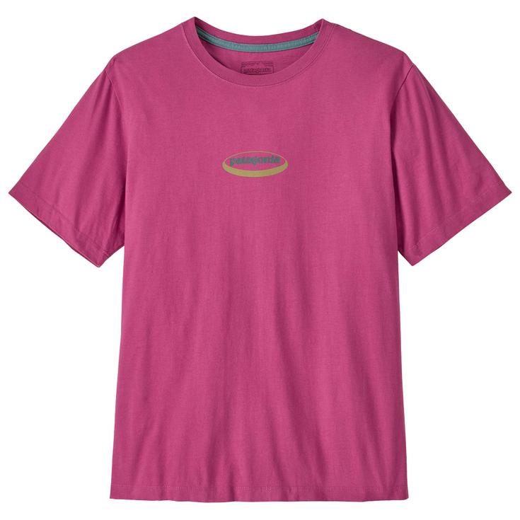 Patagonia T-shirts '95 Oval Logo Faded Magenta Voorstelling