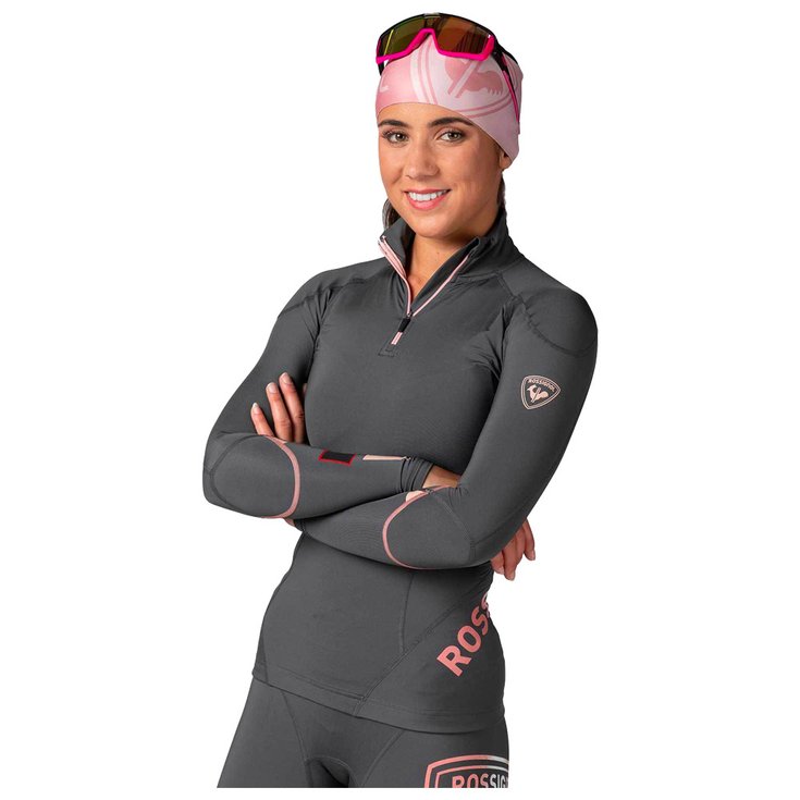 Rossignol Scandinavisch top pak W Infini Compression Race Top Onyx Grey Voorstelling