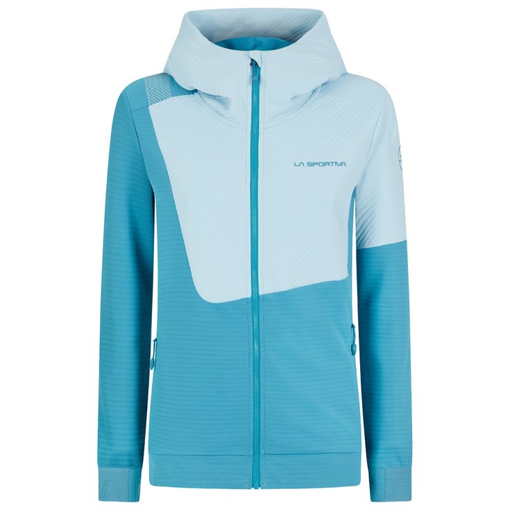 La Sportiva Wanderjacke Mood Hoody W Topaz Celestial Blue Präsentation