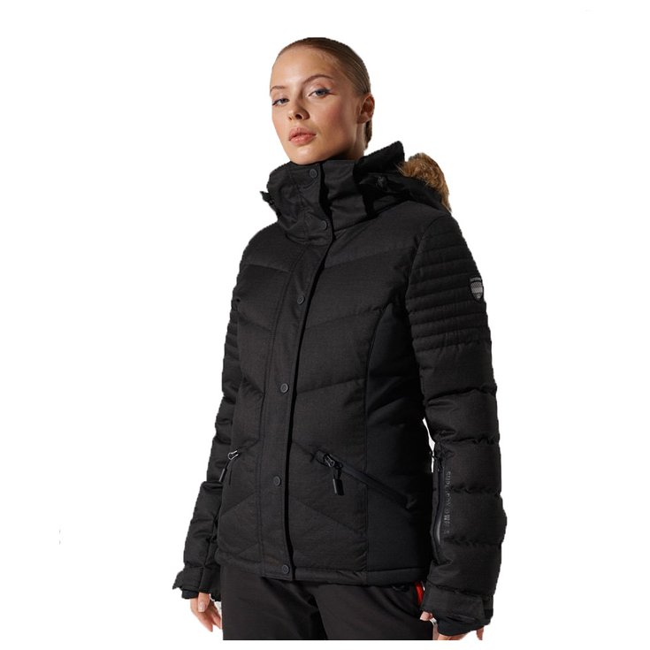 Superdry Ski Jacket Snow Luxe Puffer Black Overview