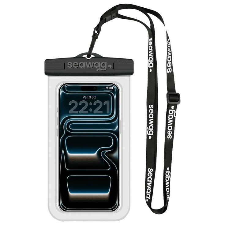 Seawag Funda estanca Next Waterproof Phone Case 6.9" White Black Presentación