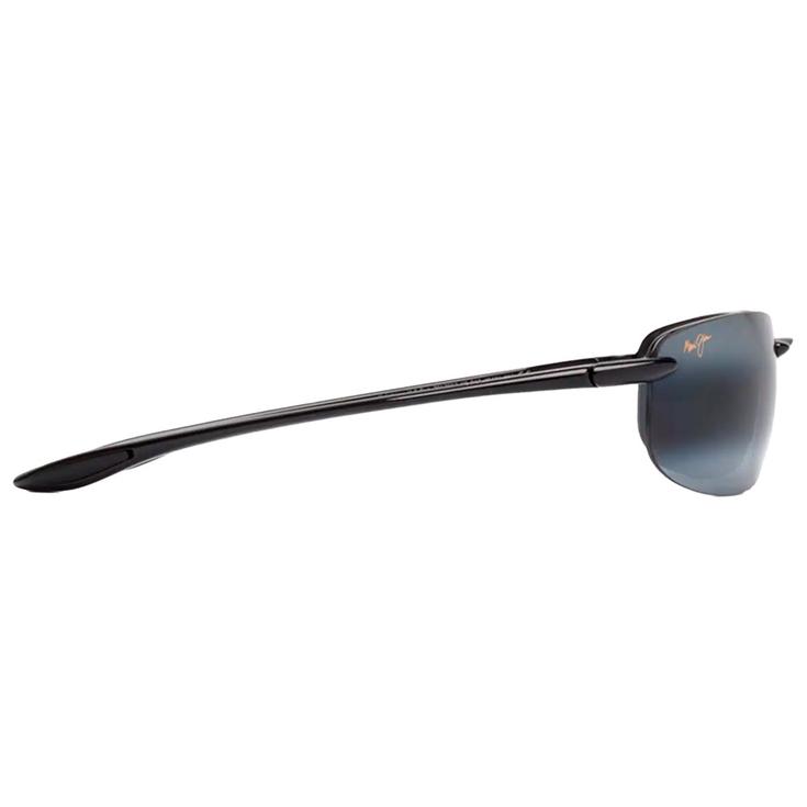 Maui Jim Occhiali da sole Hookipa Asian Fit Noir Brillant Neutral Grey MauiPure Vista di profilo