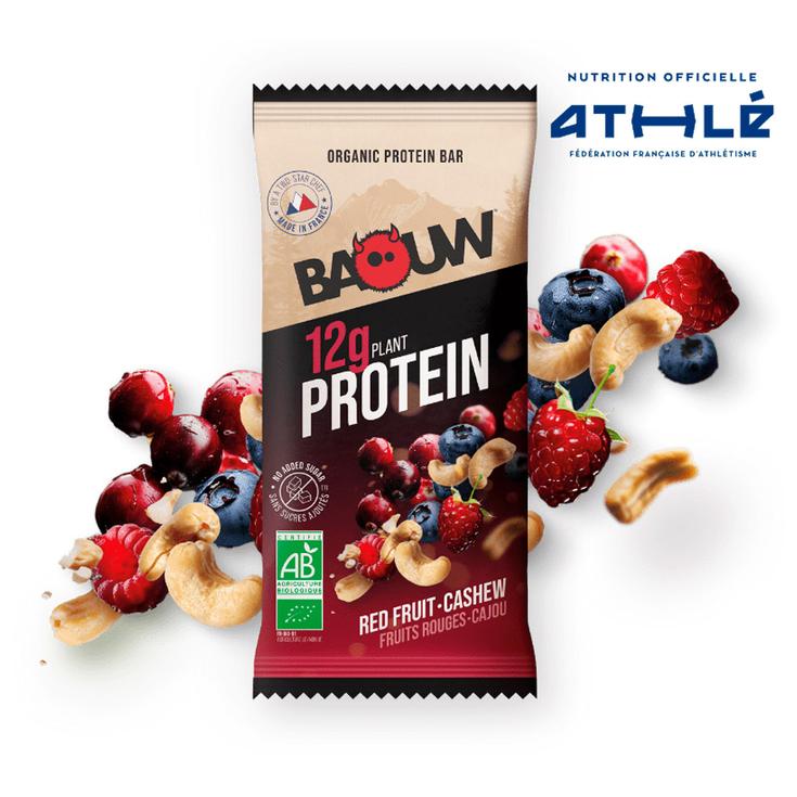 Baouw Energy bar Protéinée Bio 50 g. Fruits Rouges & Cajou Overview