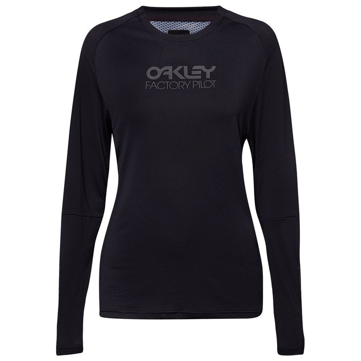 Oakley Maillot MTB Wmns Factory Pilot LS Jersey Blackout Presentación