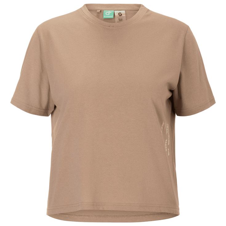 Scott Trail T-Shirt W's Endurance Dri Short Sleeve Toast Beige Cotton White Präsentation
