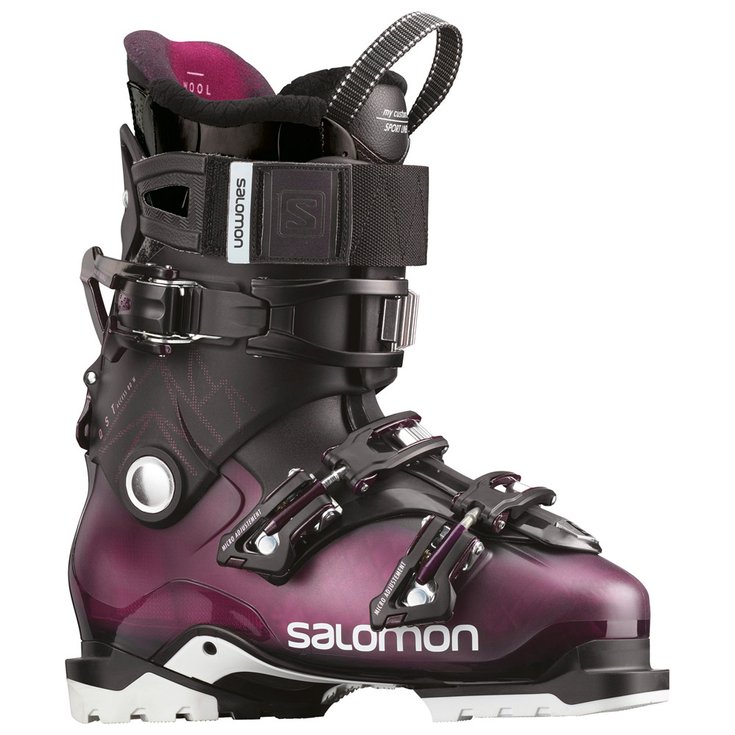 Salomon Chaussures de Ski Qst Access 80 W Purple Translucent Black Burgendy Dessous