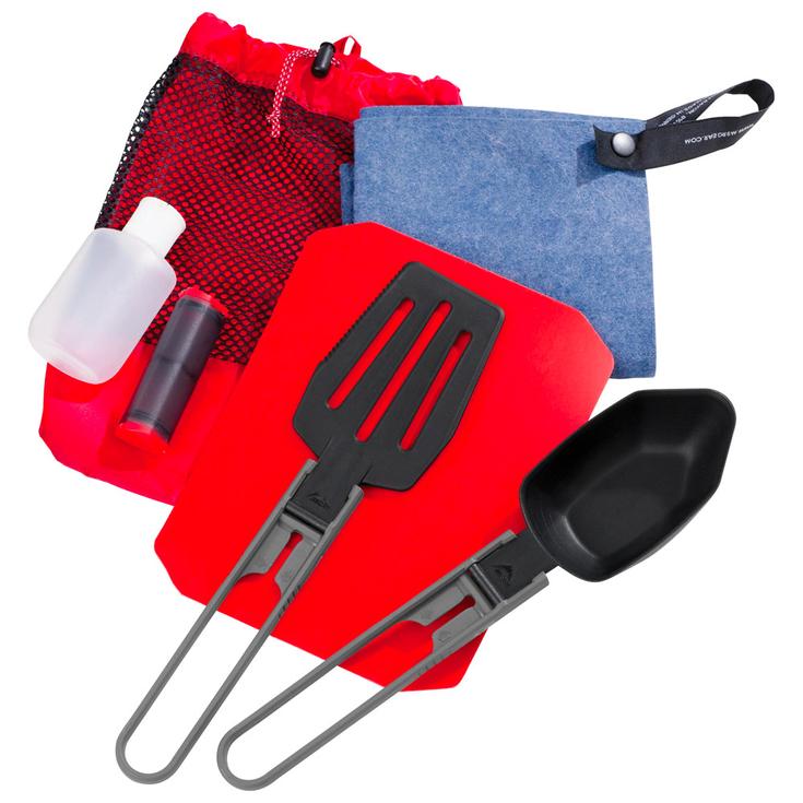 MSR Bestekken Ultralight Kitchen Set Black Red Voorstelling