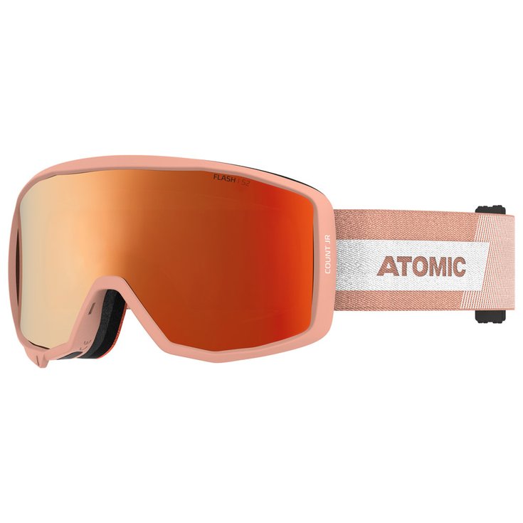 Atomic Goggles Count Junior Cylindrical Peach Red Flash Overview