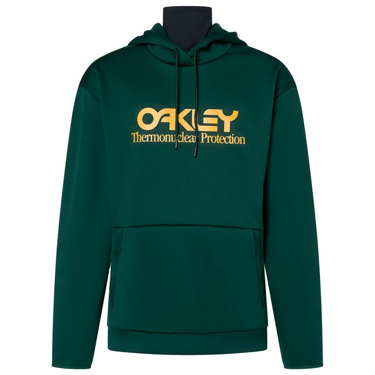 Oakley Sweatshirt Rider Long 2.0 Hoodie Hunter Green Amber Yellow Präsentation