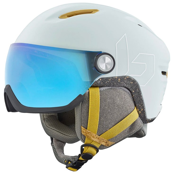 Bollé Casque visière V-Atmos Ice White Matte Photochromic Blue Présentation