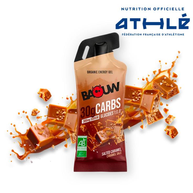 Baouw Gel energetici Gel Énergétique Bio Stick 44 g. Caramel Salé Presentazione