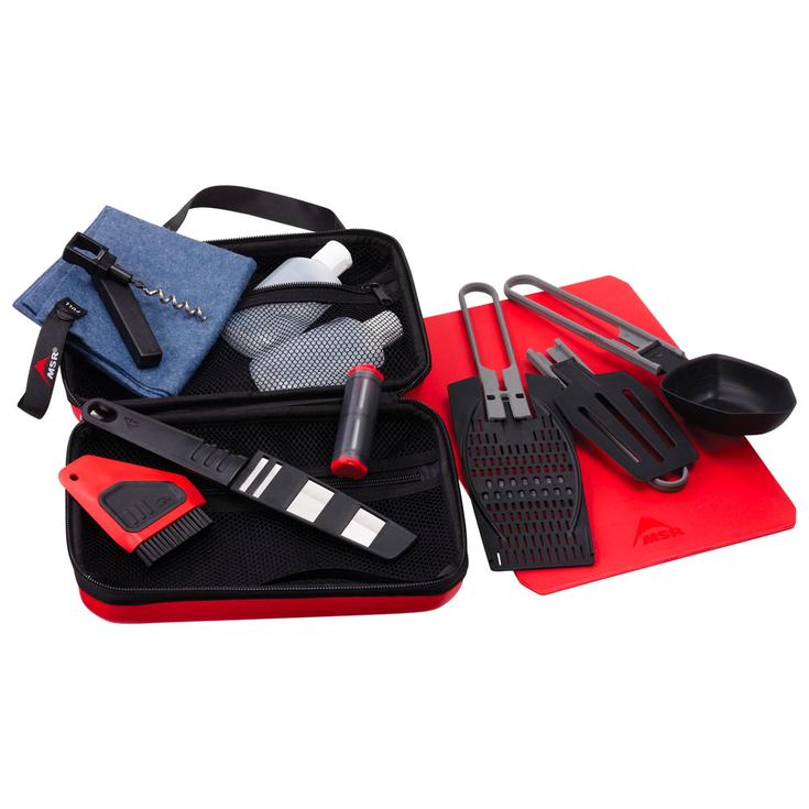MSR Kit Comida Completa Alpine Deluxe Kitchen Set Black Red Presentación