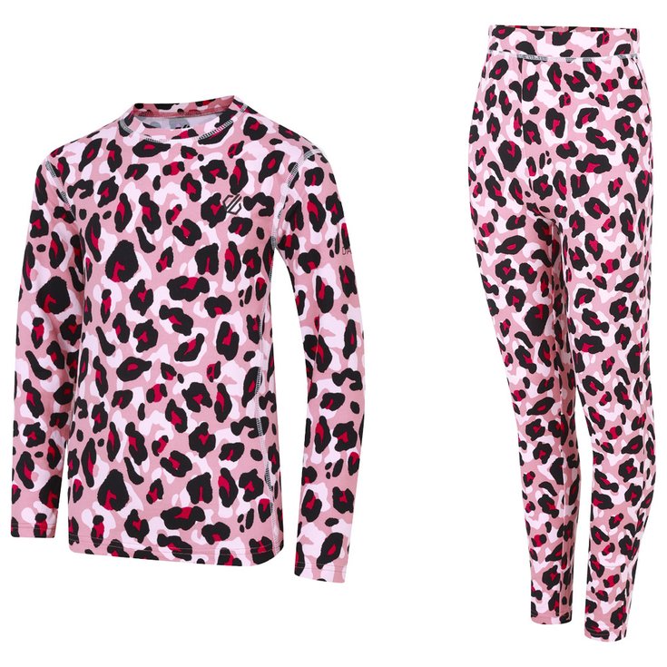 DARE2B Pow II baselayer Set Dusty Rose Cheetah Print 