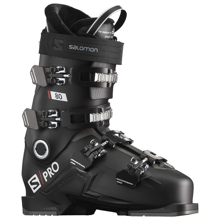 Salomon Chaussures de Ski S/pro 80 Black Belluga Red Profil