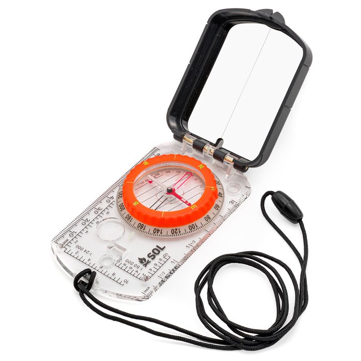 SOL Kompas Sighting Compass with Mirror Voorstelling