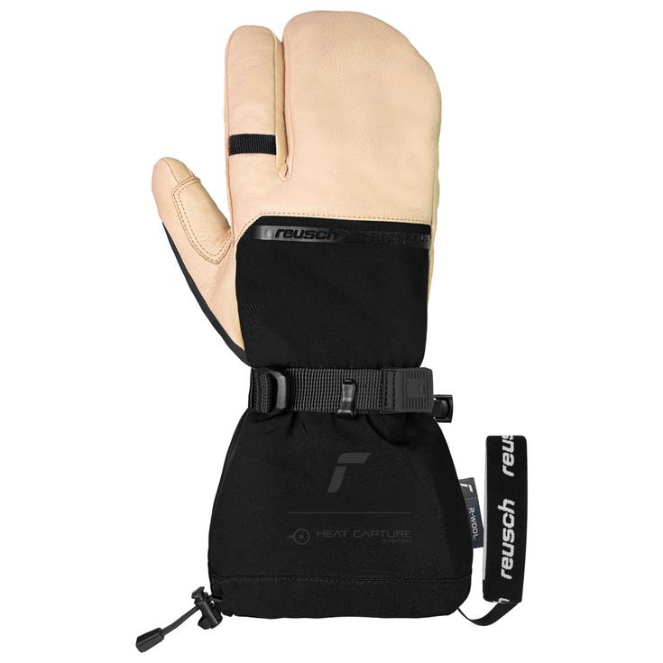 Reusch Mitten Duality R-Wool Lobster Tan Black Overview