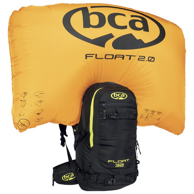 BCA Sac airbag Float 32 Black Black - Radioaktive Lime Présentation