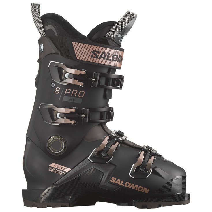 Salomon Chaussures de Ski S/Pro Hv 100 W Gw Black Pink Gold Met Beluga Dos