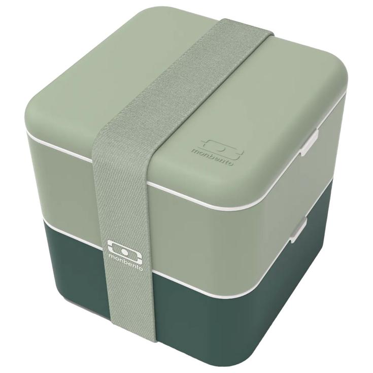 monbento Táper Square 1.7L Green Bicolor Presentación