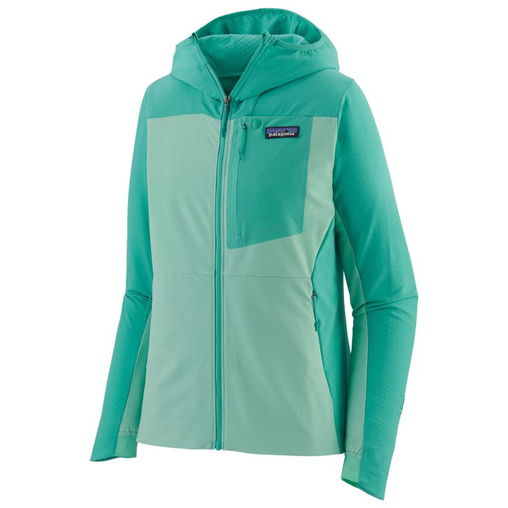 Patagonia Fleece W R1 CrossStrata Hoody Early Teal Overview
