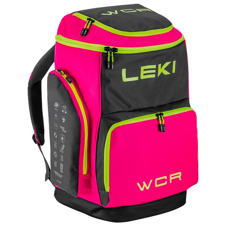 Leki Funda botas Skiboot Bag Wcr 85L Neon Pink Black Neon Yellow Presentación