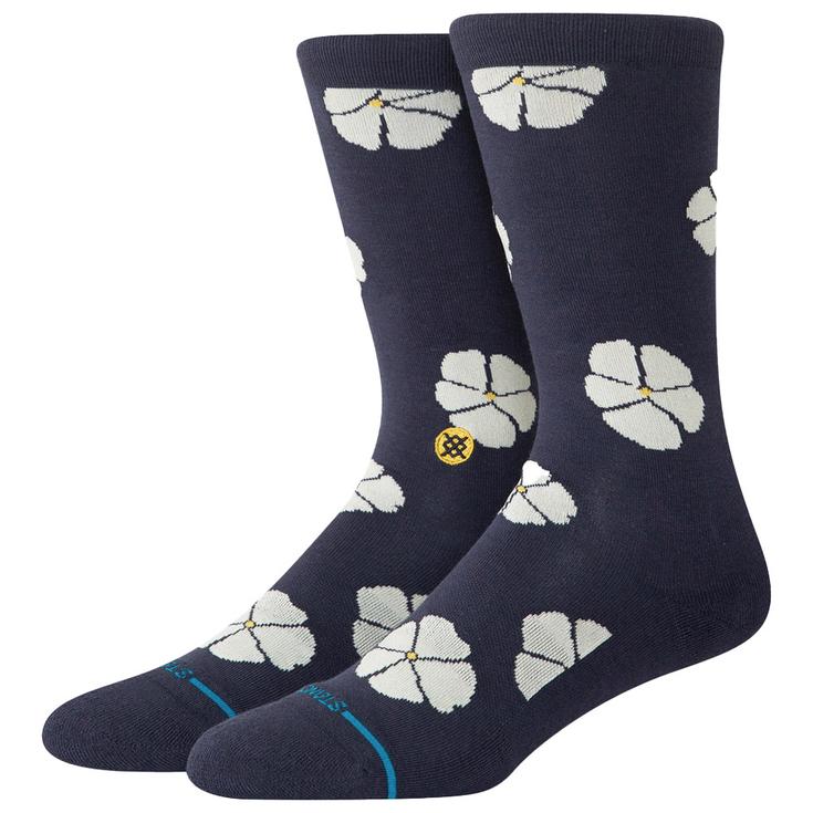 Stance Calcetines Florals Socks Floral Crew Navy Presentación