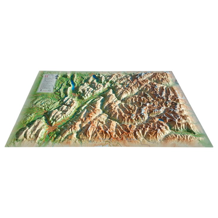 3DMAP Raised-relief map La Savoie Overview