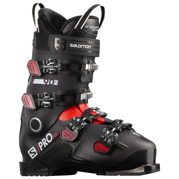Salomon Chaussures de Ski S/pro Hv 90 Ic Black Black Red White Côté