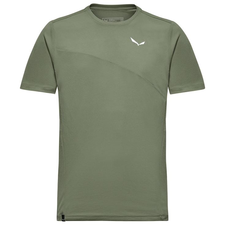 Salewa Wander-T-Shirt Puez Sporty Dry T-Shirt Fadded Green Präsentation